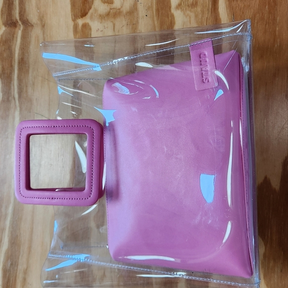 STAUD Pink Leather and PVC Shirley Bag - Picture 5 of 16